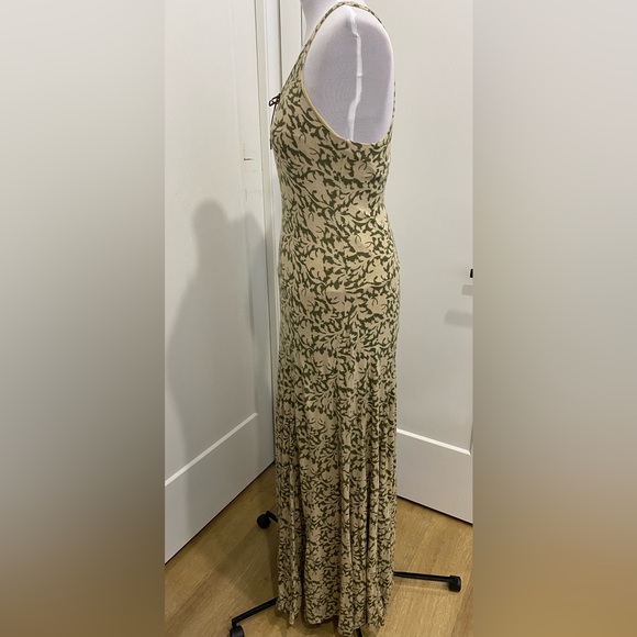 Lauren Ralph Lauren Lace Up Cotton Maxi Dress |Size Medium - Picture 8 of 10